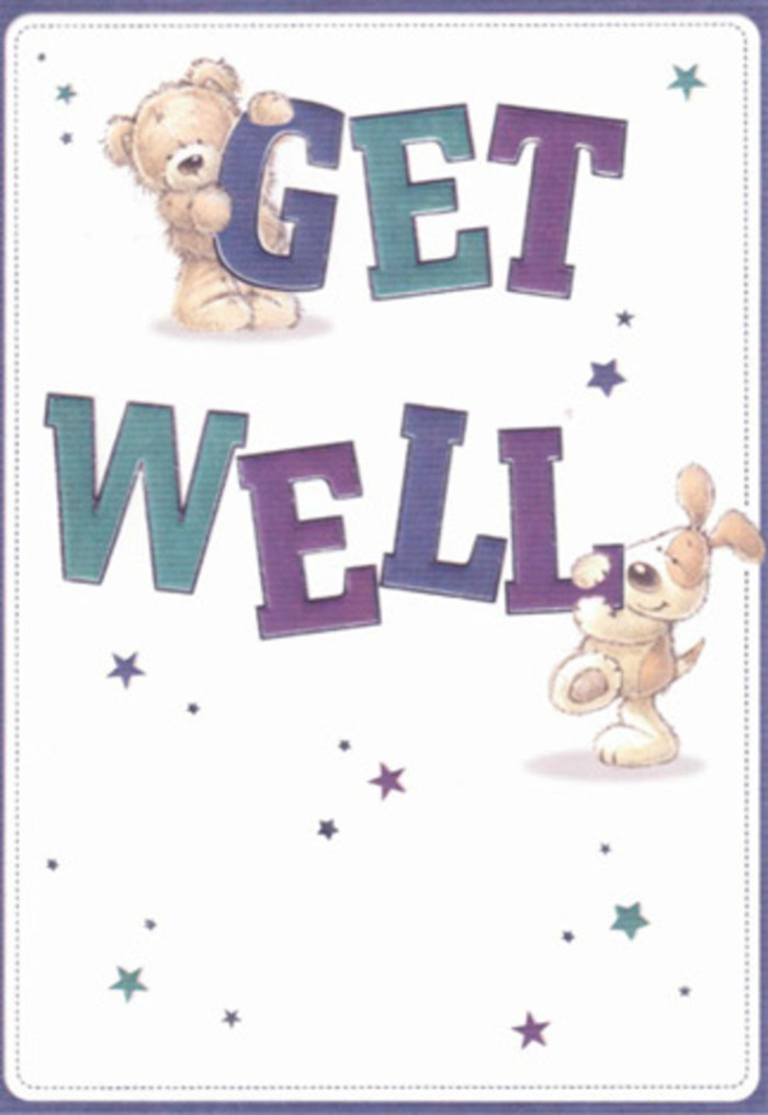 Radiating warmth and comfort in every brushstroke, this enchanting get well card features a cheerful bear and a bright-eyed puppy sharing their cheerful energy just as neighbours do in Pinner Village. The artwork is alive with playful details: velvety-textured ears, invitingly soft fur, and a sense of authentic connection between the characters. The bold, confident lettering is painted in gradations of rich purple and teal-colours that hint at spring irises and fresh-cut delphiniums commonly found in Pinner's boutiques. Around the scene, scattered stars seem almost to shimmer, their positions so carefully considered that each one feels like a thoughtful wish for faster recovery. The background is a soft, welcoming white-a comforting echo of sunlit mornings in Pinner's peaceful lanes. There's an artistry here reminiscent of a florist's touch; each element is placed with the intent to uplift. Even without flowers, the card conjures tactile sensations: the bear's plush coat, the puppy's floppy ears, and the hopeful, grounding presence of vivid letters. Sent together with a fresh bouquet, this card amplifies a gesture of healing, offering a message that's both heartfelt and vibrant for friends and family across West London.